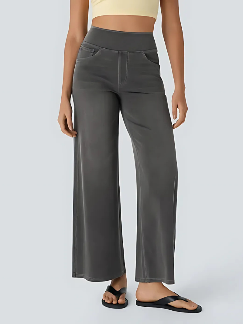 FlexWide - High-Waisted Wide-Leg Denim Pants