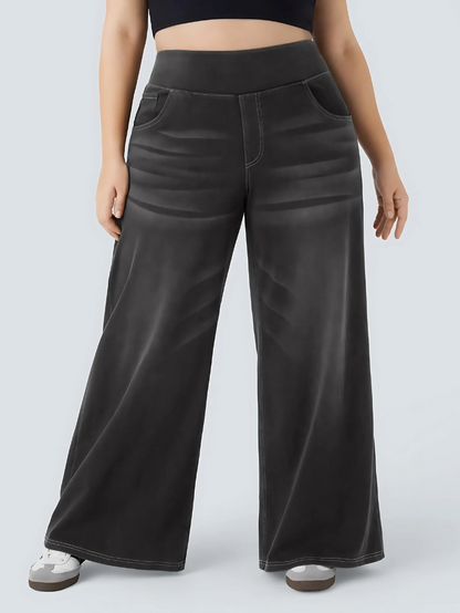 FlexWide - High-Waisted Wide-Leg Denim Pants