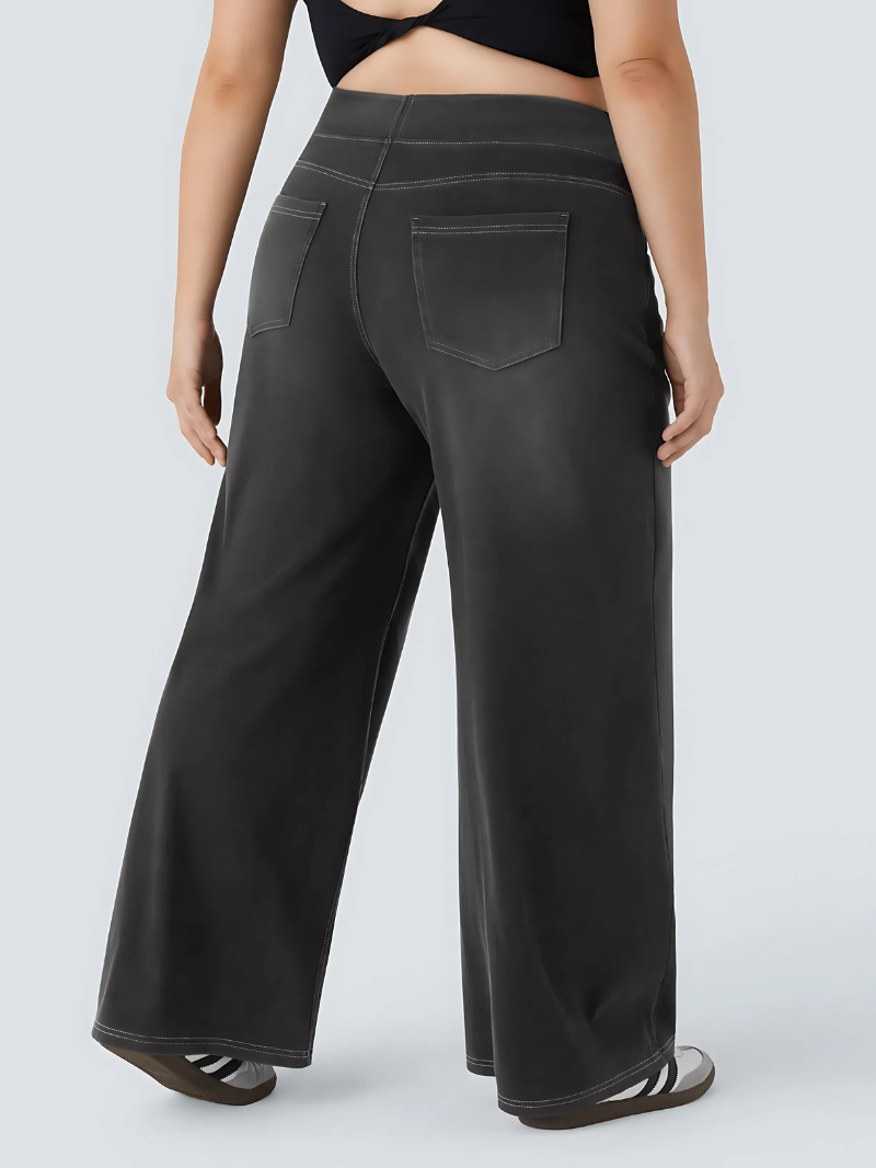 FlexWide - High-Waisted Wide-Leg Denim Pants