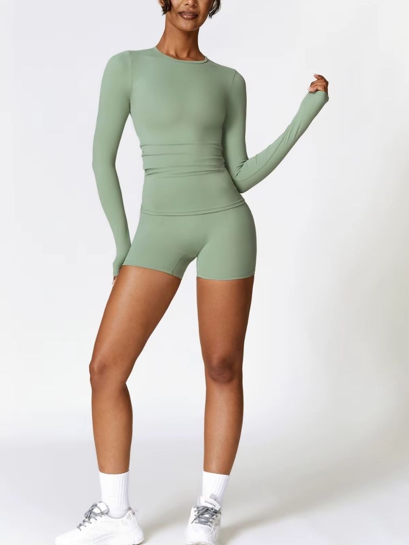 PowerMove – Seamless Long-Sleeve Shorts Set