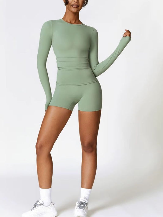PowerMove – Seamless Long-Sleeve Shorts Set
