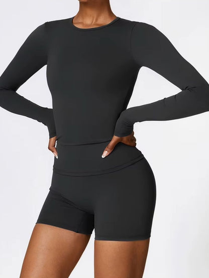 PowerMove – Seamless Long-Sleeve Shorts Set