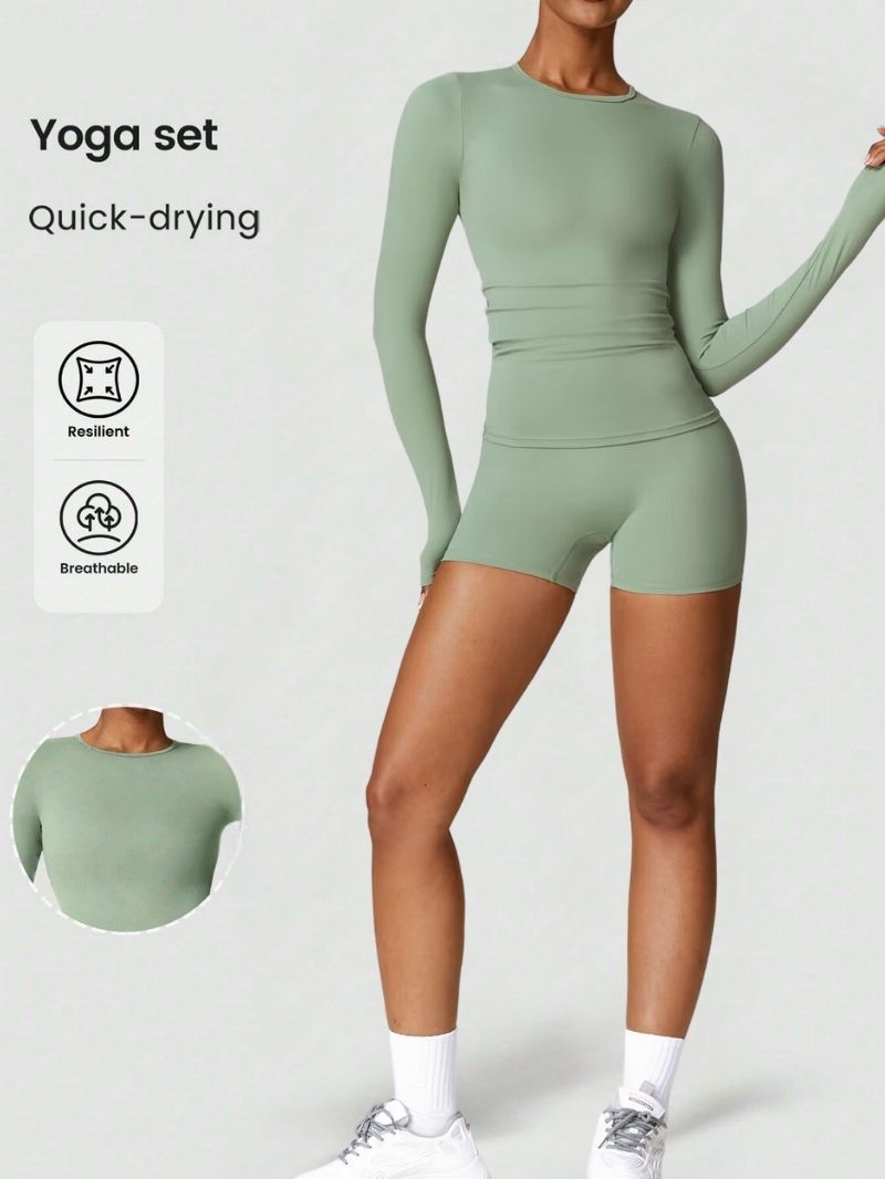 PowerMove – Seamless Long-Sleeve Shorts Set