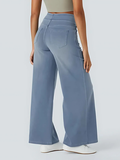 FlexWide - High-Waisted Wide-Leg Denim Pants